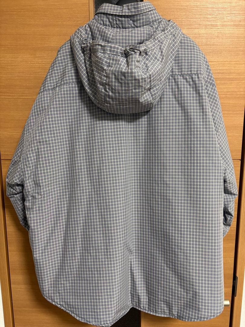 DANTONダウン　フーデッドシャツジャケット