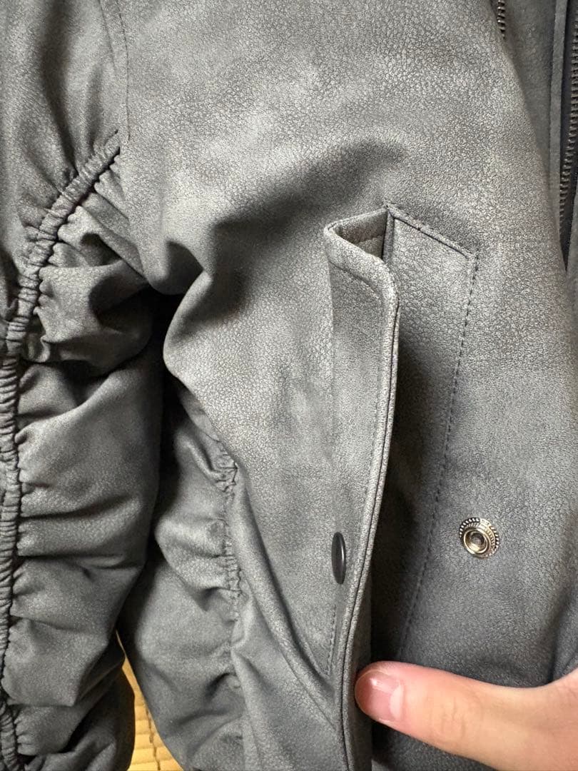 HOLY IN CODE クラックレザーオーバーサイズジャケット ブルゾン