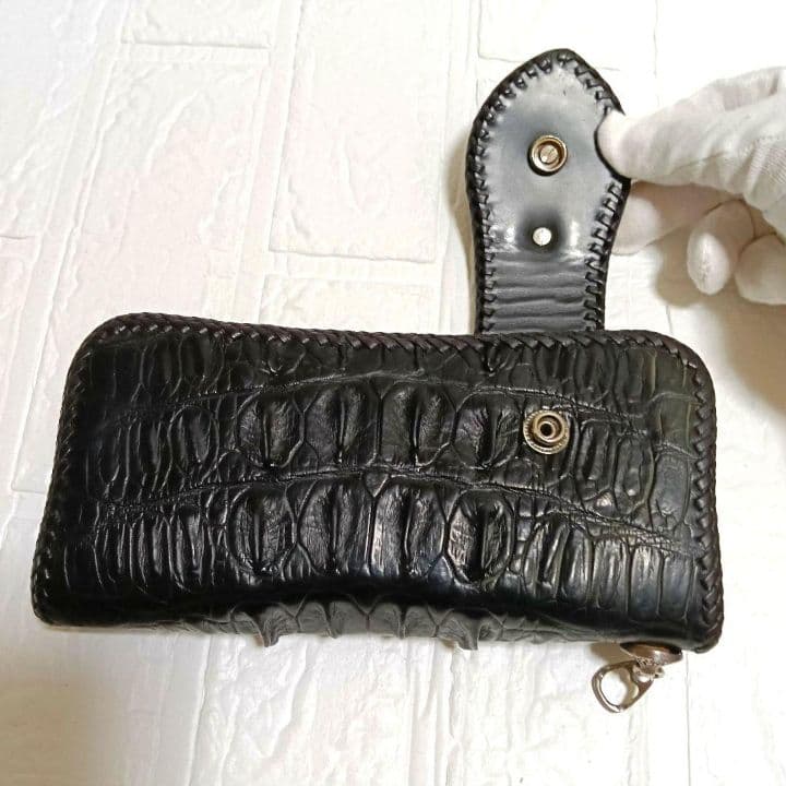 1979 MAD MONKEY 長財布 クロコダイル タイガーアイ コンチョ