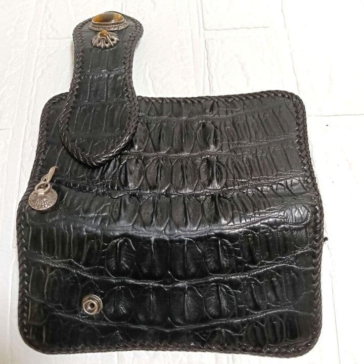 1979 MAD MONKEY 長財布 クロコダイル タイガーアイ コンチョ