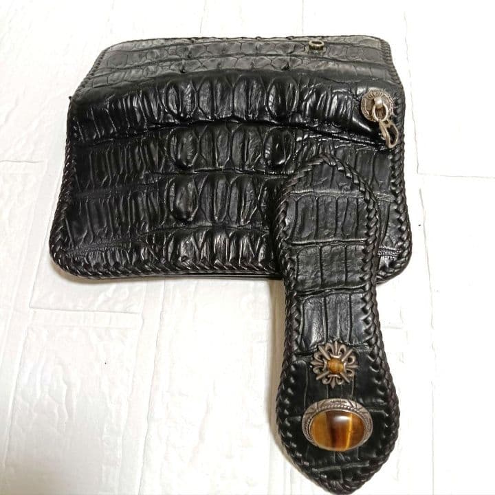 1979 MAD MONKEY 長財布 クロコダイル タイガーアイ コンチョ