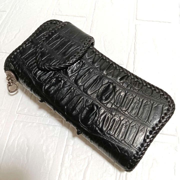 1979 MAD MONKEY 長財布 クロコダイル タイガーアイ コンチョ