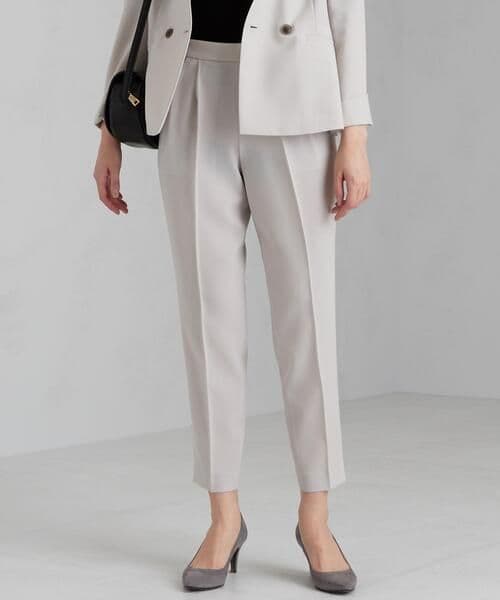 レックスツイル ノーラペルジャケット テーパードパンツ セットアップ カチリラ