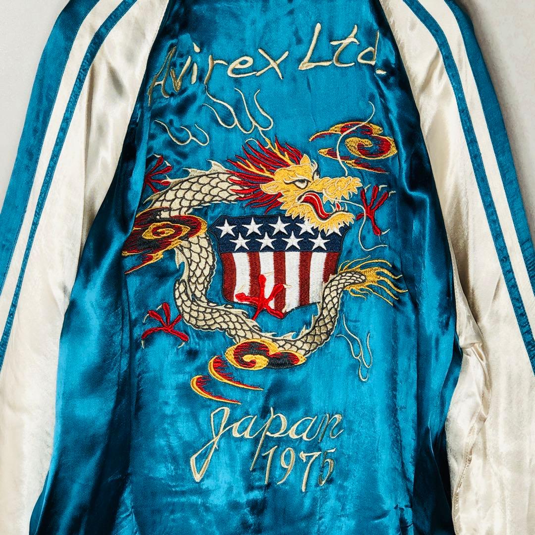 【人気モデル】AVIREX アヴィレックス スカジャン 刺繍 虎 龍 Mサイズ