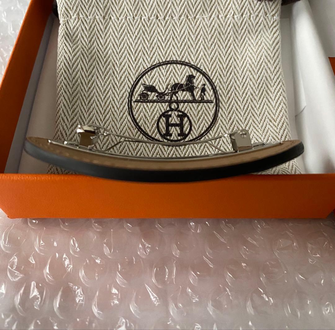 エルメス　ヘアアクセサリー　バレッタ　髪留め　エブリン　エヴリン　PM チャイ