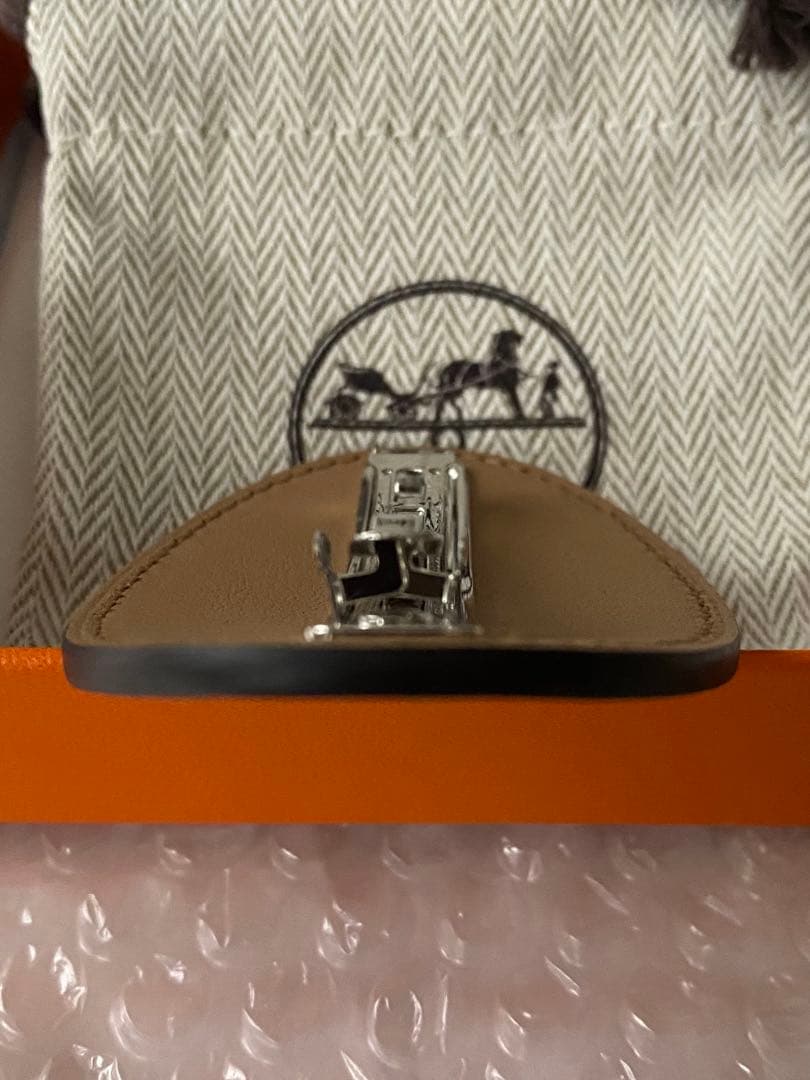 エルメス　ヘアアクセサリー　バレッタ　髪留め　エブリン　エヴリン　PM チャイ