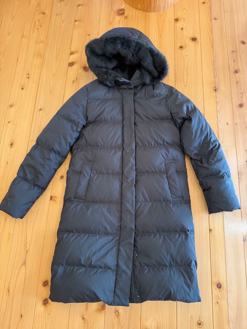 URBAN RESEARCH ラビットフードストレッチロングダウンコート