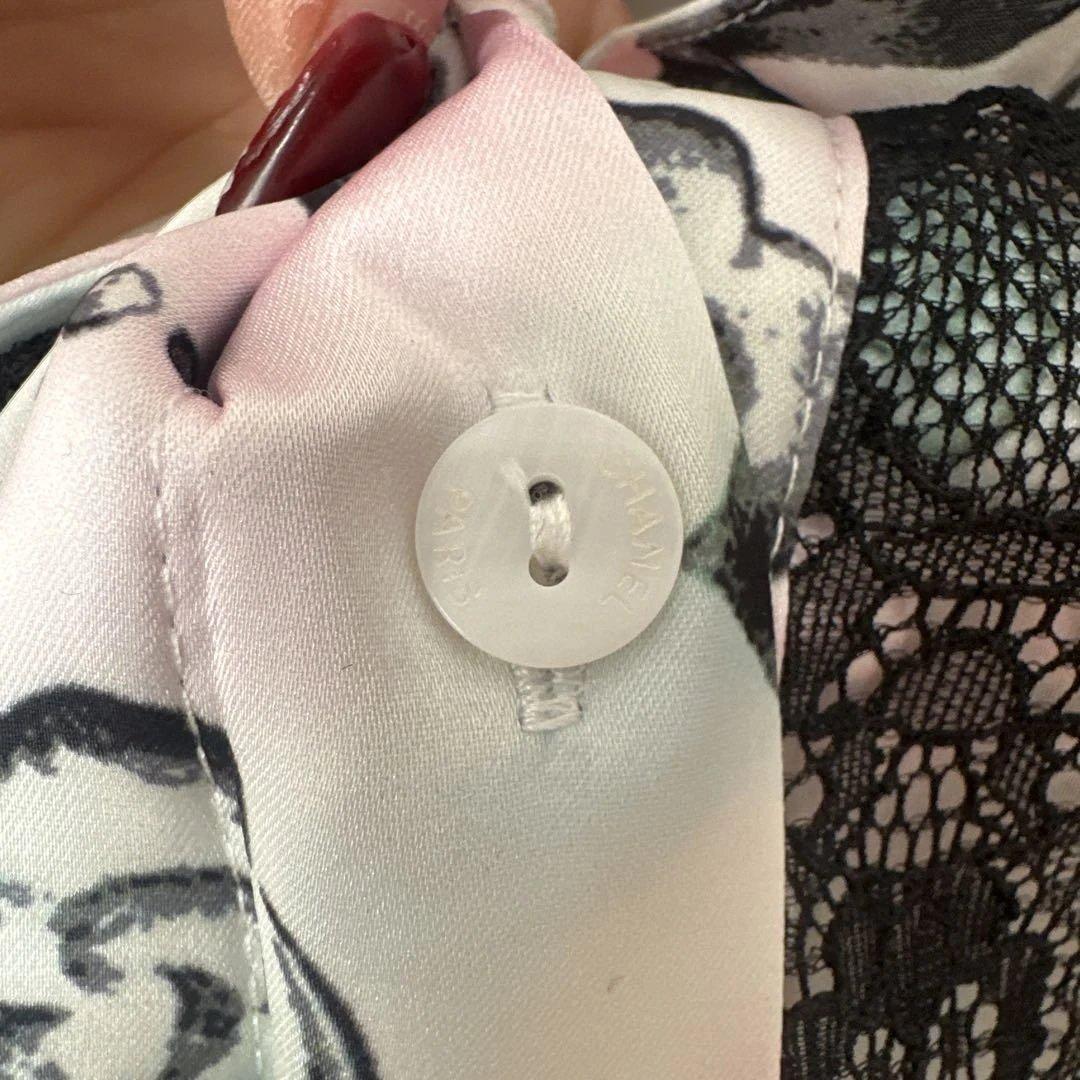 シャネル 花柄プリント 長袖シャツ