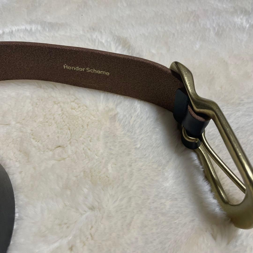Hender Scheme レザーベルト ブラック/ブラウン