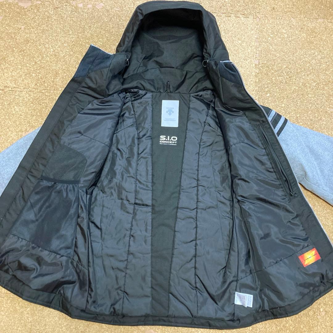 【美品】デサントdescentスキーウェアS.I.OスキーLレディース黒グレー