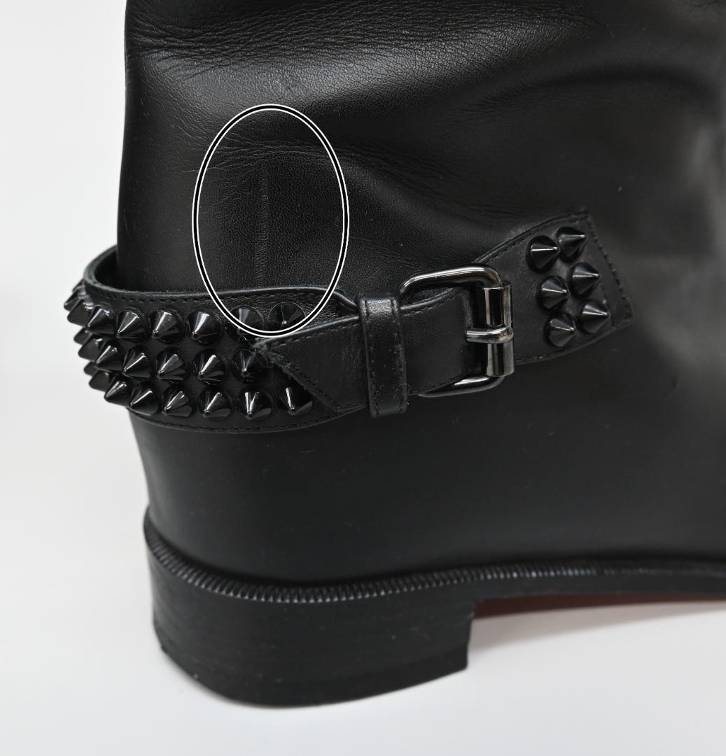 ■ □ 47365★冬 クリスチャンルブタン ロングブーツ スパイク スタッズ