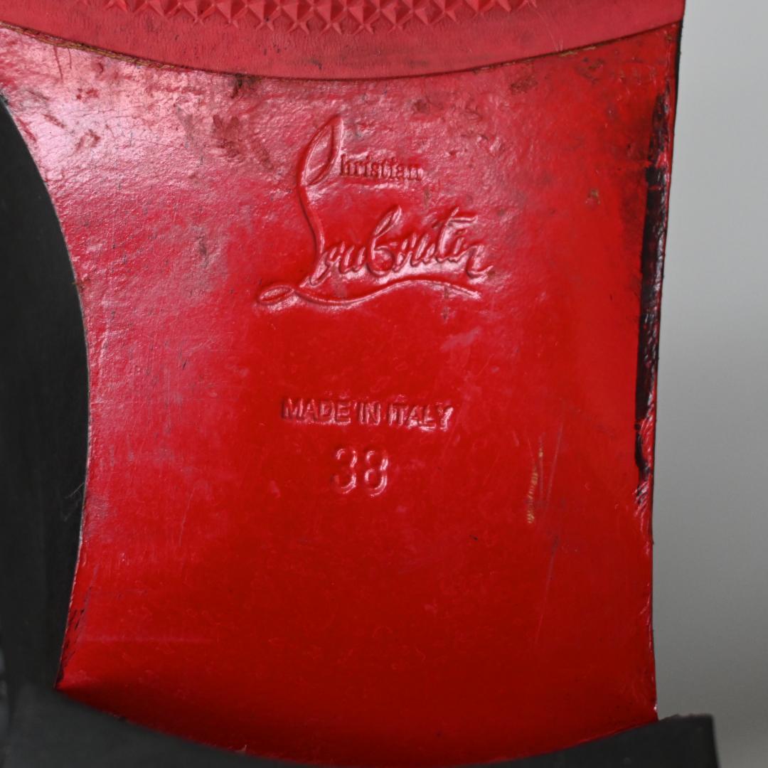 ■ □ 47365★冬 クリスチャンルブタン ロングブーツ スパイク スタッズ