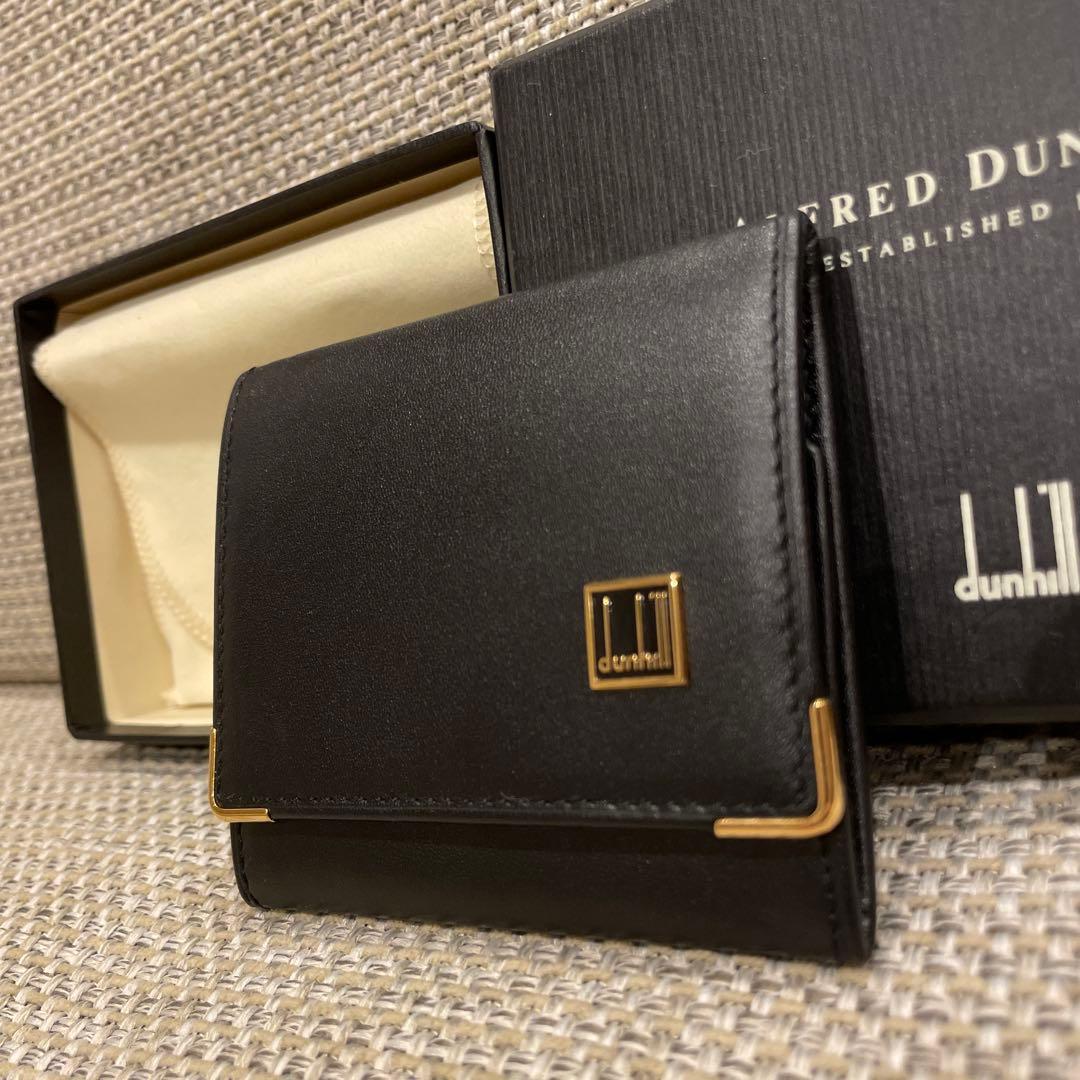 ダンヒル dunhill ブラックレザー ケース