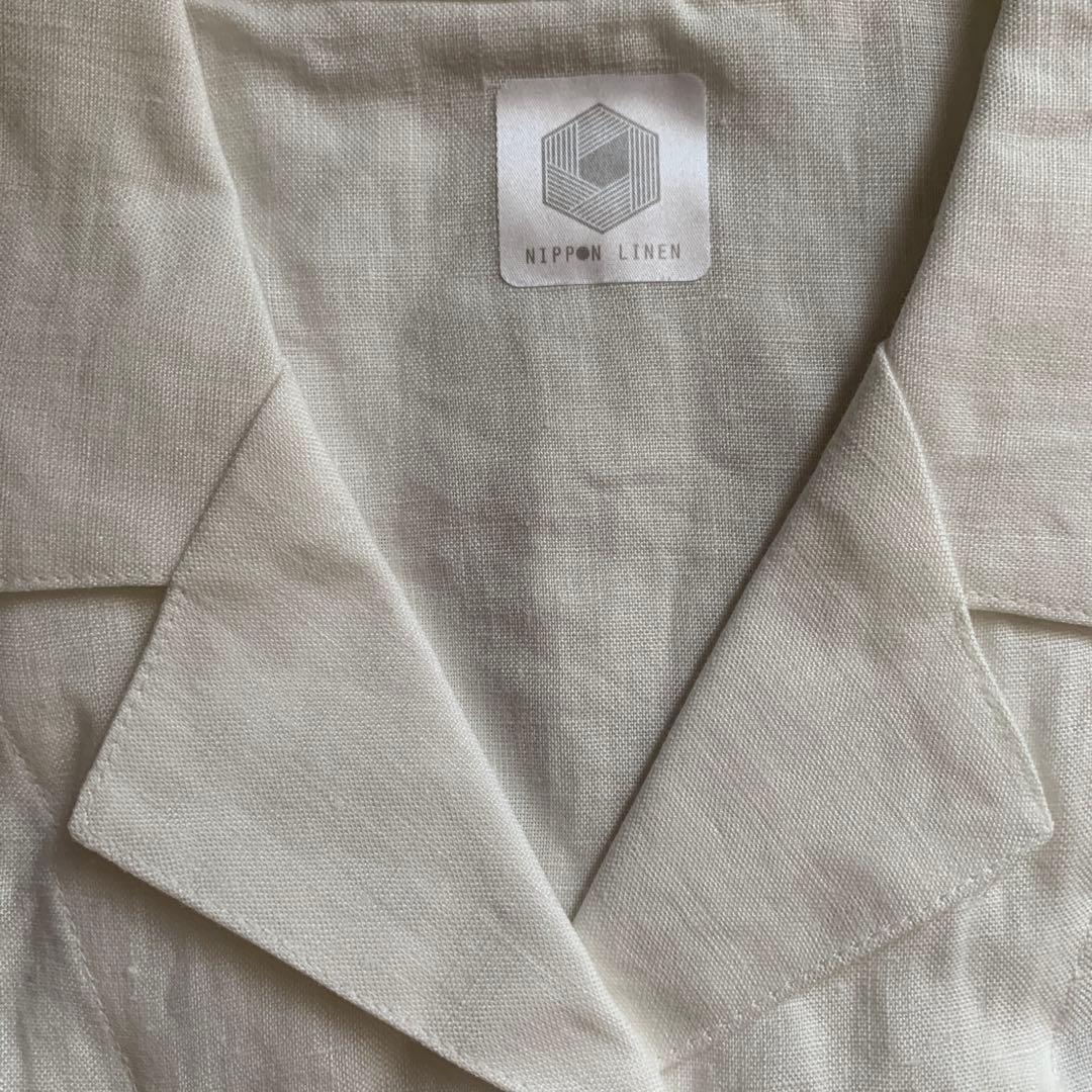 リネン　パジャマ　帝国リネン　未使用品　オフホワイト