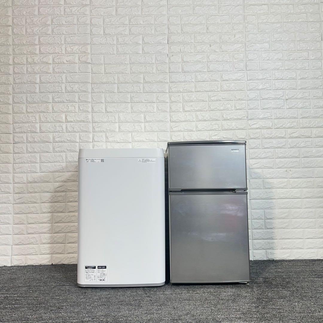 生活家電 2点セット 冷蔵庫 90L 洗濯機 6kg 一人暮らし F036