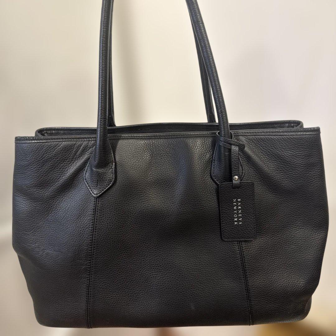 バーニーズニューヨーク　レザー ブラック トートバッグ