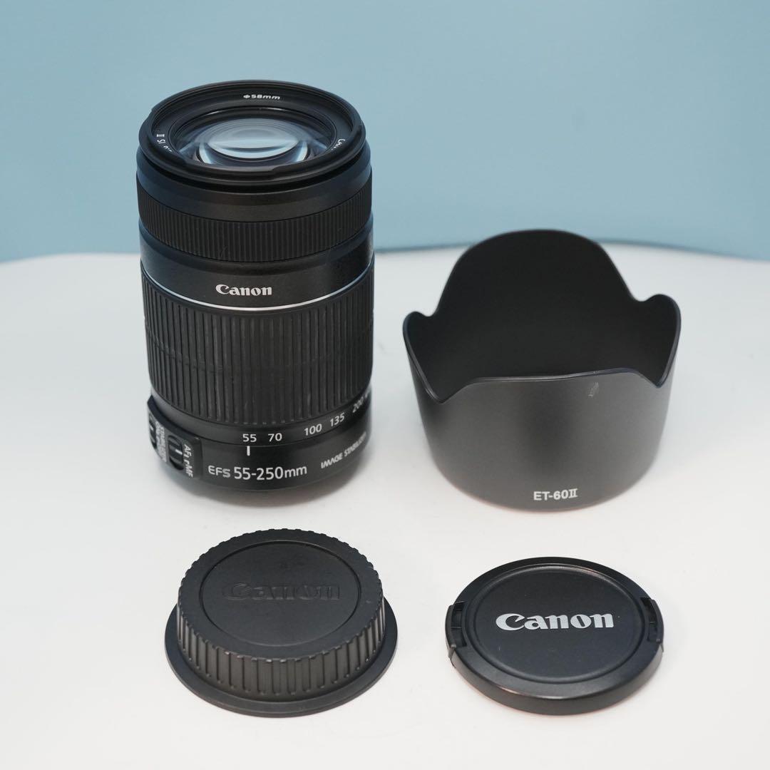 Canon純正 55-250mm 標準+望遠レンズ 美品 a4689