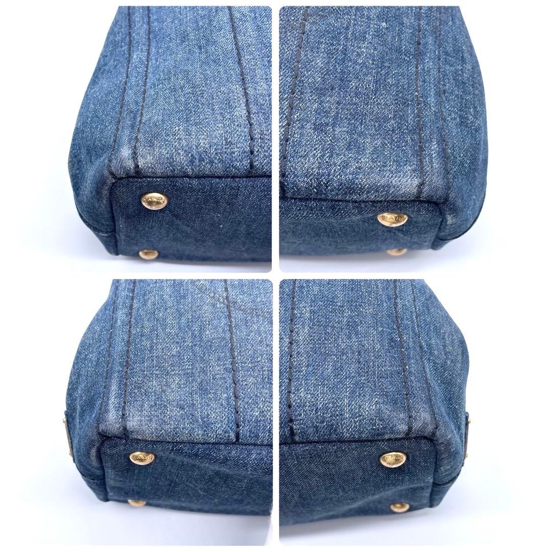 プラダ　PRADA カナパ　デニム　ハンドバッグ　25122404