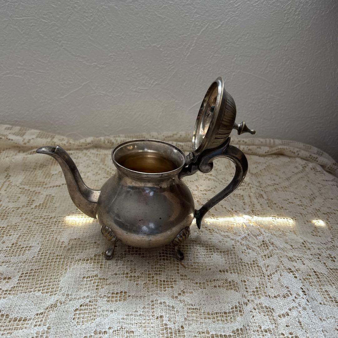 アンティーク・ヴィンテージ・4点・銀製ベルギー・コーヒー紅茶シュガー