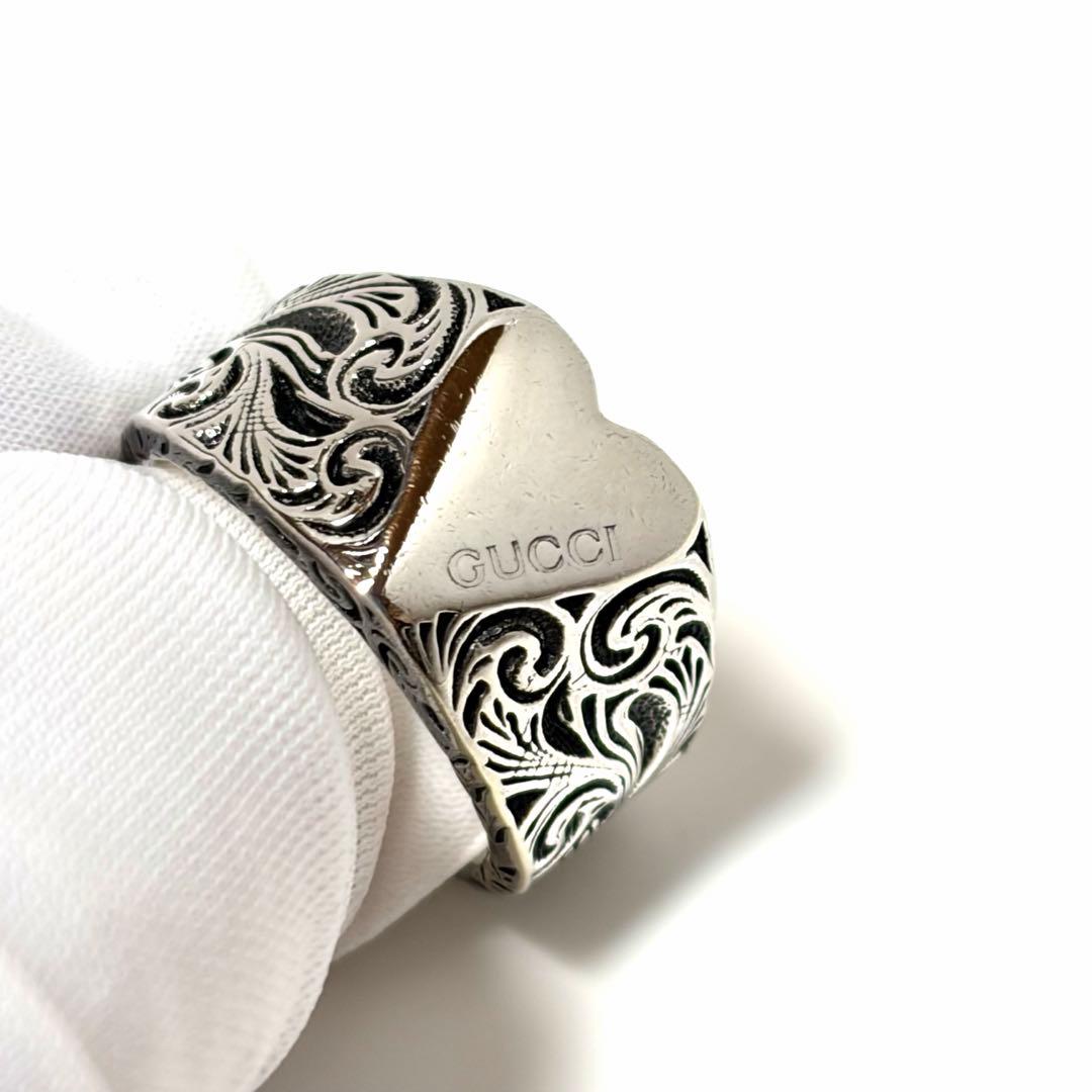 GUCCI リング アラベスク ハート シルバー925 アクセサリー 美品