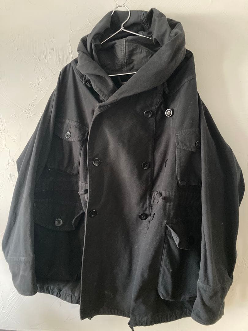 KAPITAL モールスキンリングコート　ブラック サイズ2