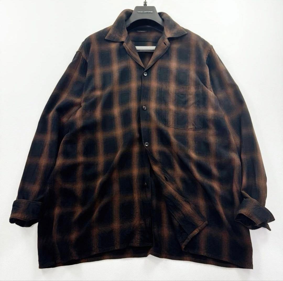 【COMOLI】 レーヨンオープンカラーシャツ サイズ1