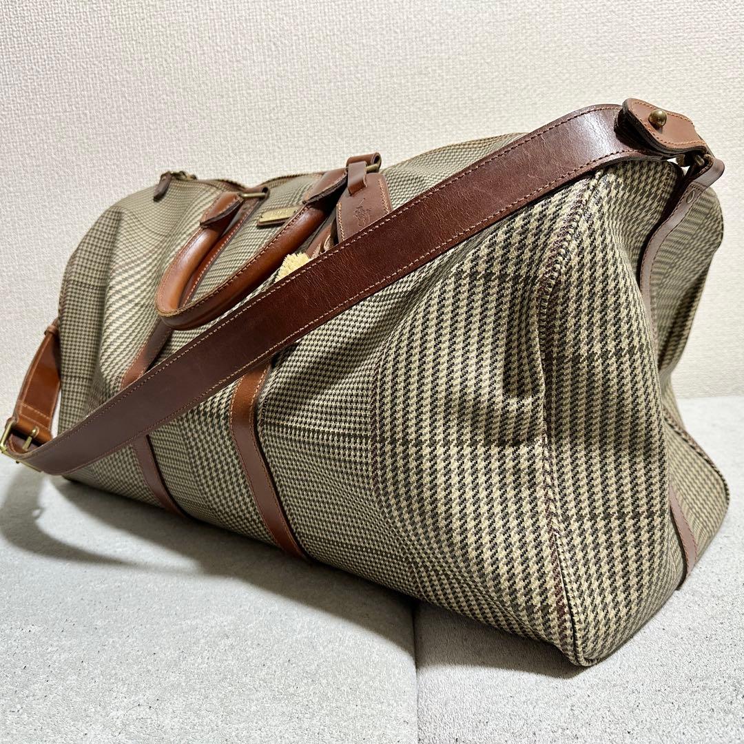 専用★美品✨大容量 2way 横幅60㎝　ラルフローレン　ボストンバッグ　千鳥格
