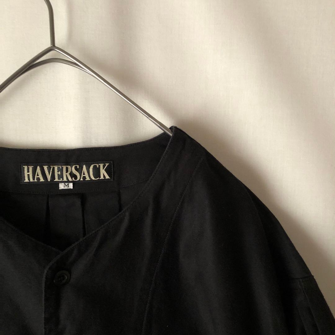 美品【春物】HAVERSACK ハバーサック ノーカラーシャツ M