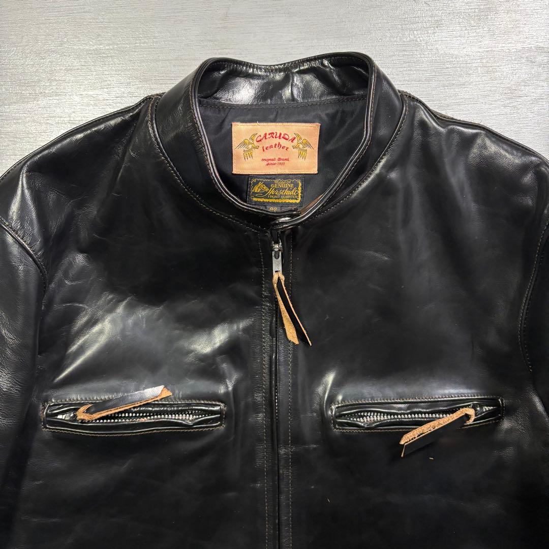 GARUDA leather レザージャケット　ホースハイド　馬革　42 XL