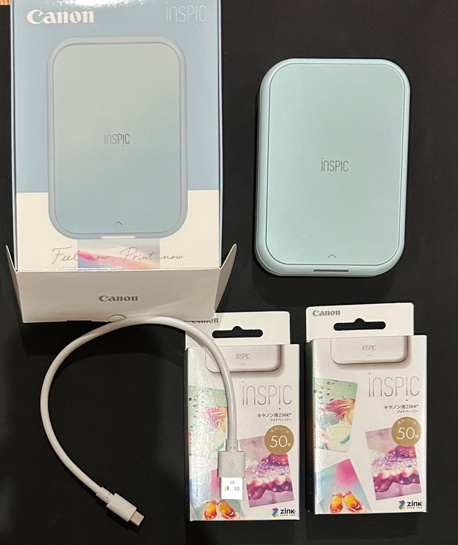 Canon INSPIC プリンター 本体 + 用紙 50枚×2