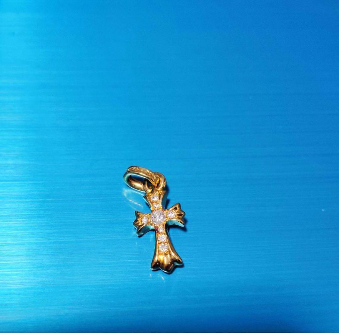 確実正規品 クロムハーツ 22k ベビーファット純正パヴェダイヤ