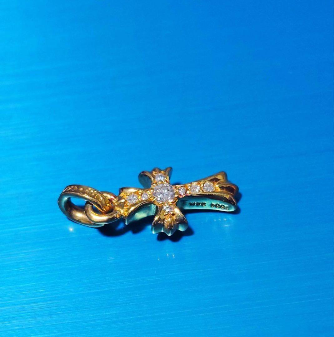 確実正規品 クロムハーツ 22k ベビーファット純正パヴェダイヤ