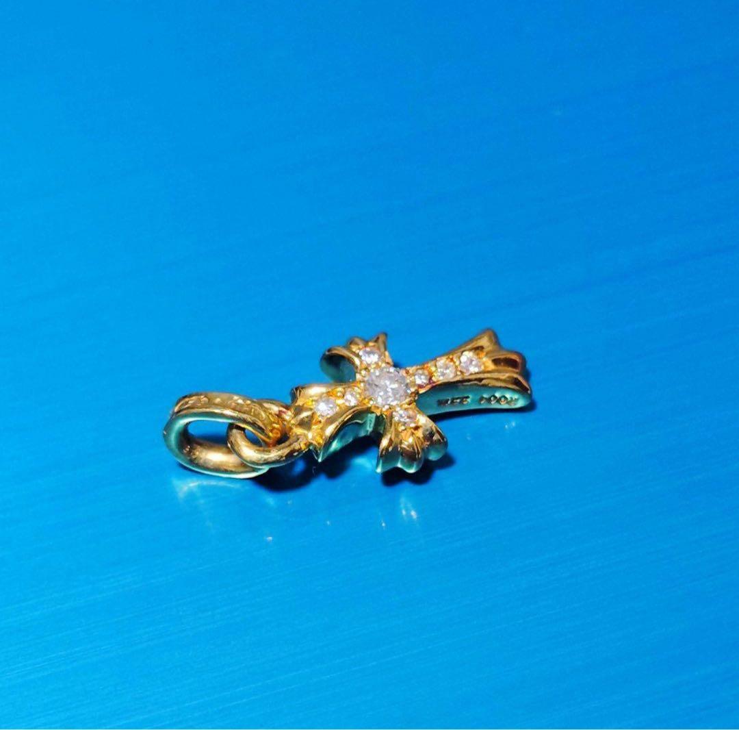 確実正規品 クロムハーツ 22k ベビーファット純正パヴェダイヤ