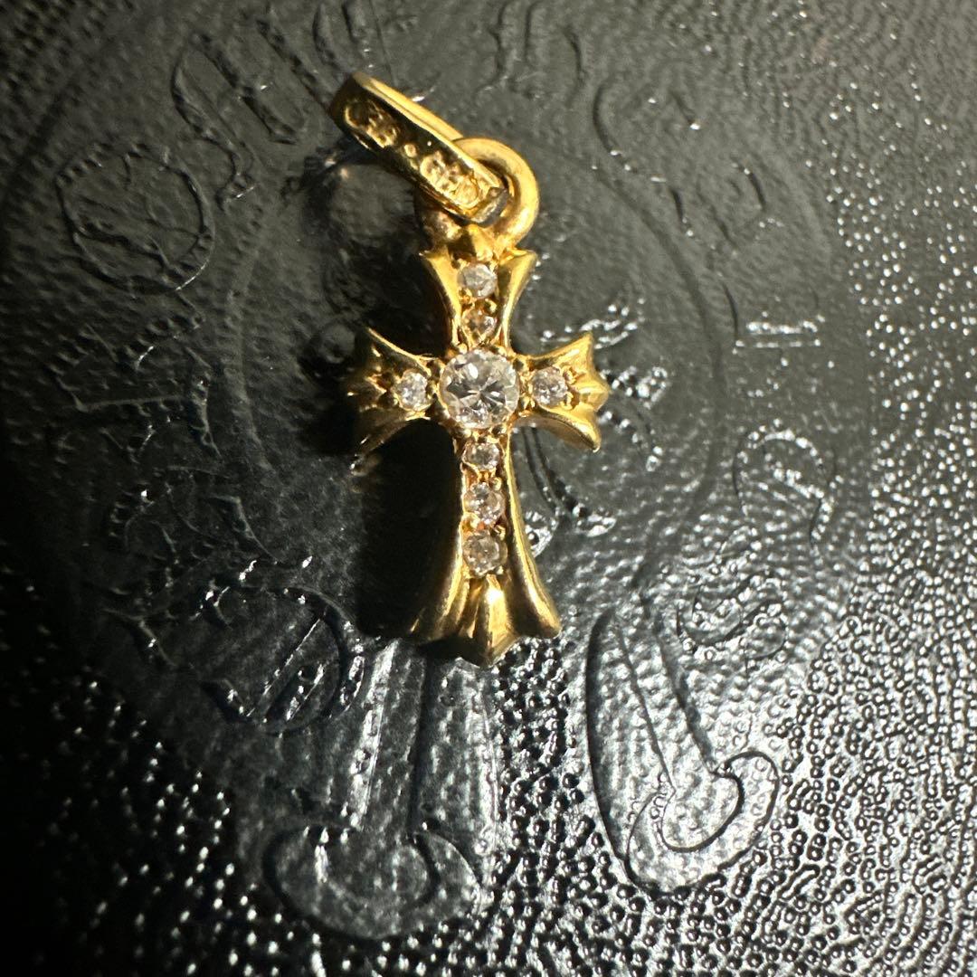 確実正規品 クロムハーツ 22k ベビーファット純正パヴェダイヤ