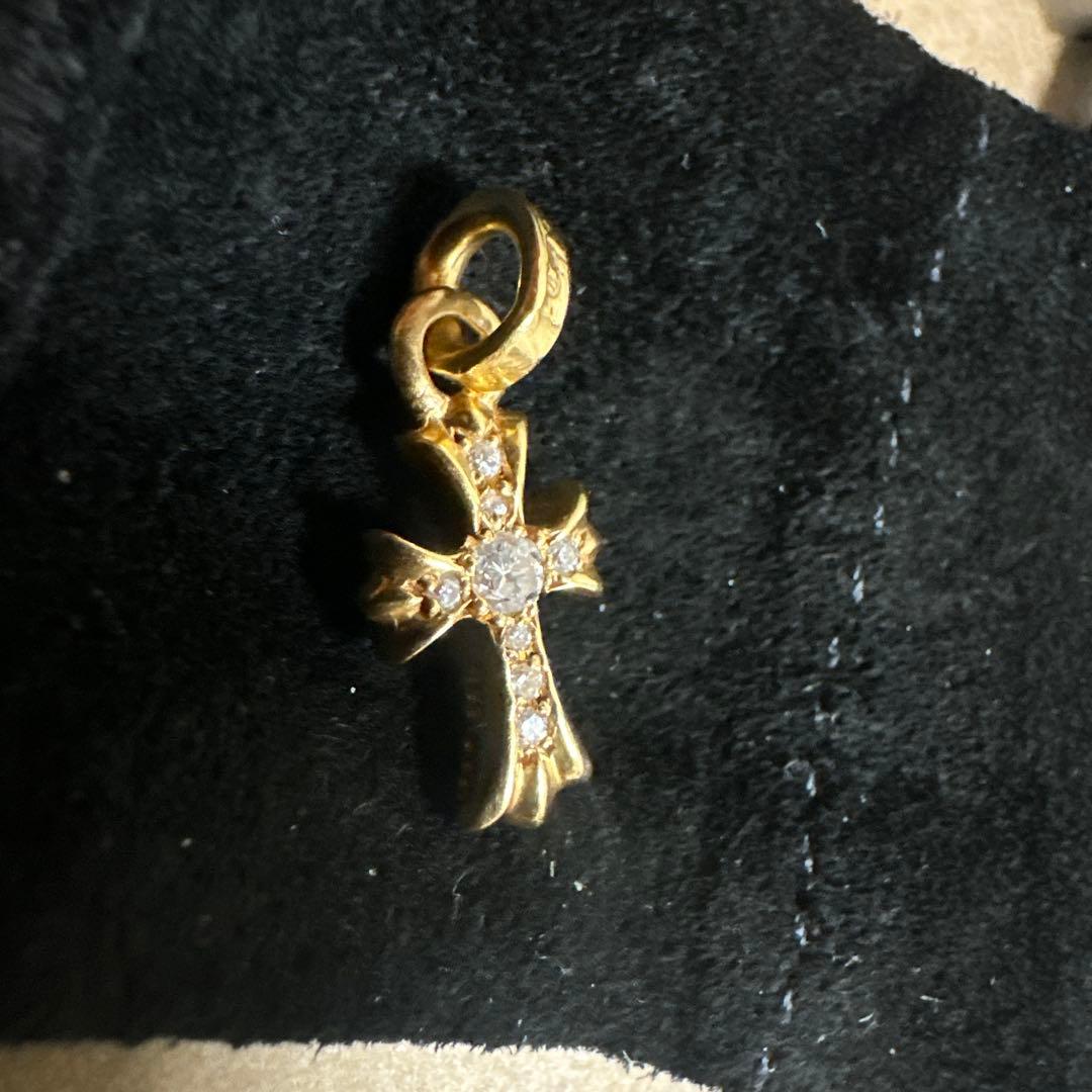 確実正規品 クロムハーツ 22k ベビーファット純正パヴェダイヤ