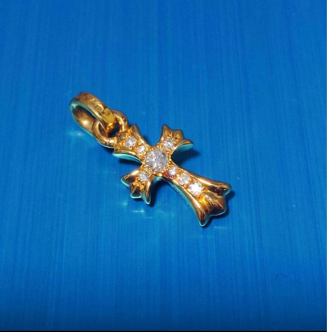 確実正規品 クロムハーツ 22k ベビーファット純正パヴェダイヤ