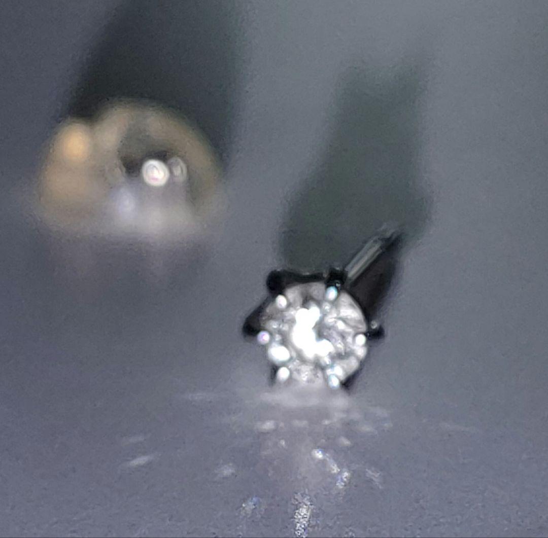 pt900 0.1ct 一粒ダイヤモンド 片耳 スタッドピアス