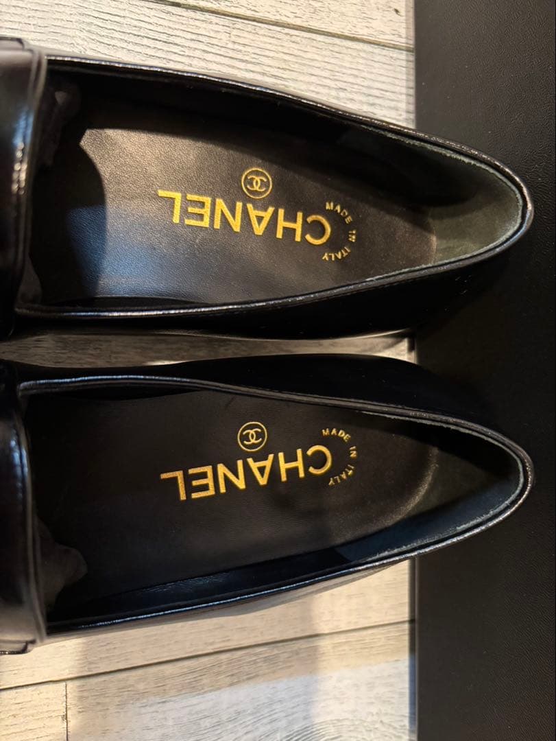 【新品未使用】CHANEL シャネル　ブラック　　ローファー 23.5cm
