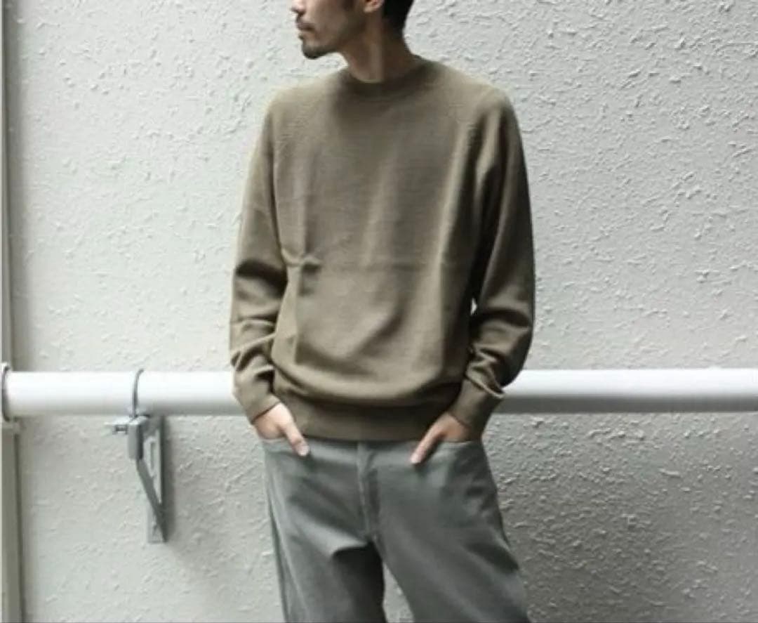 BATONER エイジングウール RAGLAN SLEEVE CREW NECK