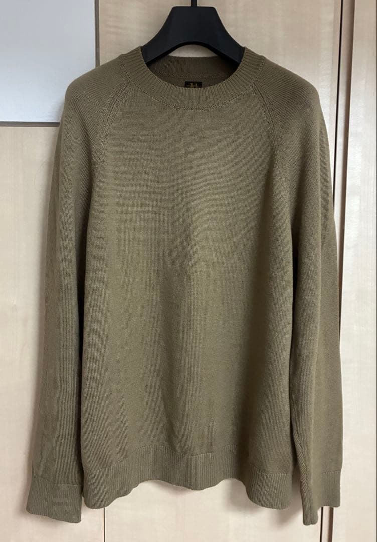 BATONER エイジングウール RAGLAN SLEEVE CREW NECK