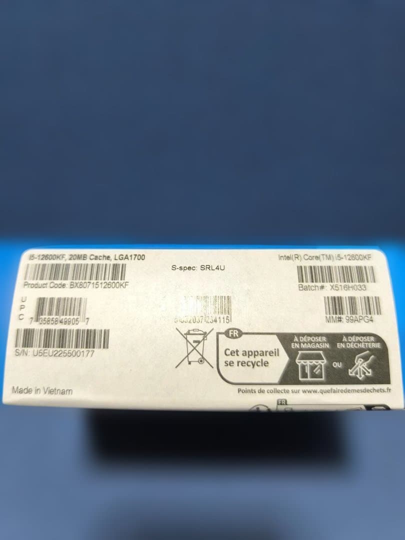 インテル Corei5 プロセッサー 12600KF 3.7GHz新品未開封