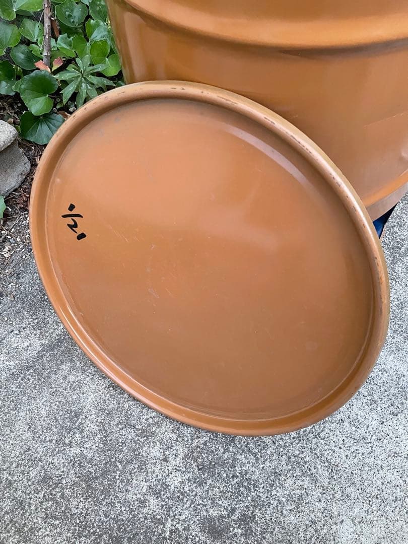 ナチュラルフルーツ ドラム缶 一斗缶 焼却炉セット 茶色の蓋付き