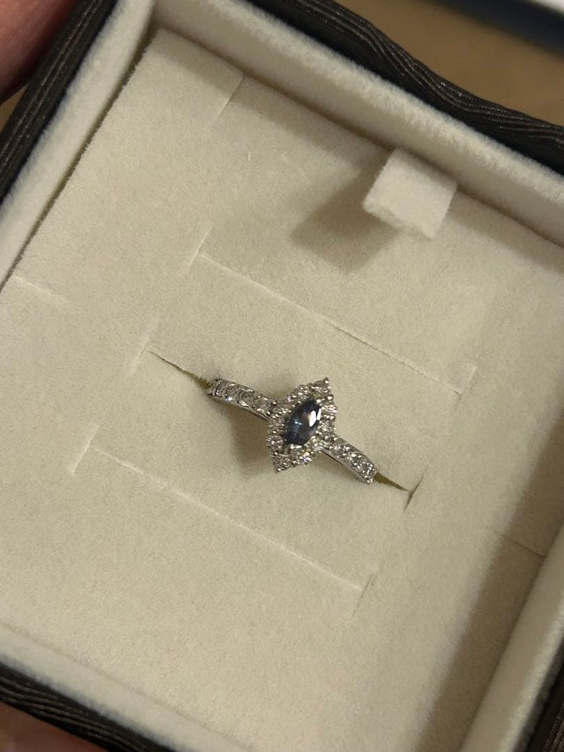 鑑別書付★未使用に近い美品★希少石アレキサンドライト×ダイヤモンドプラチナリング