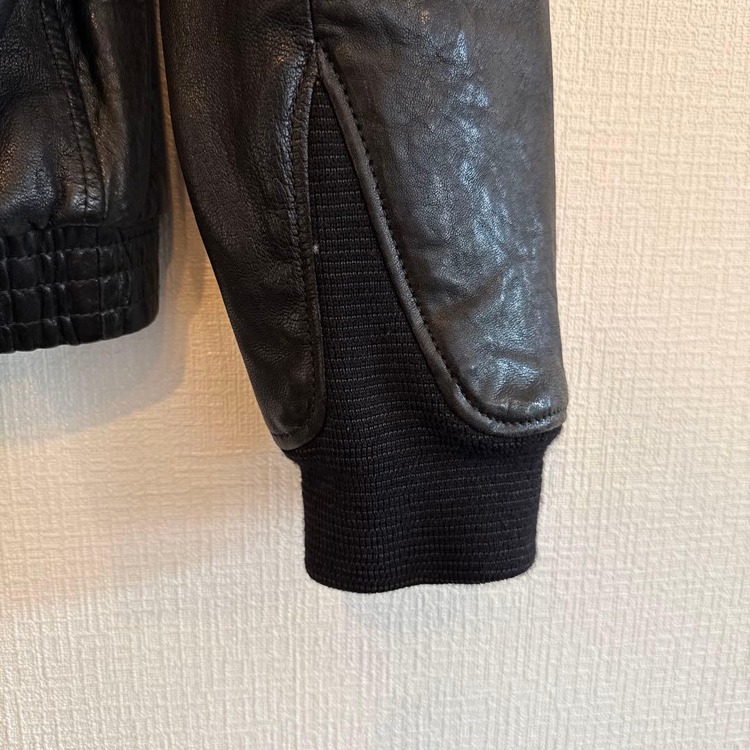 ナ*カ様 POLO レザージャケット 黒 フロントジッパー