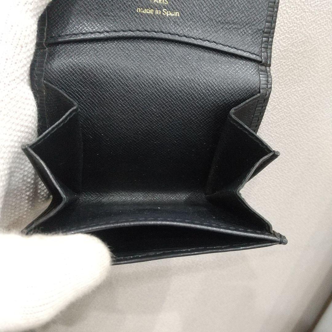 良品 ルイヴィトン エピ ポルトモネサーンプル ケース ミニ財布 ノワール