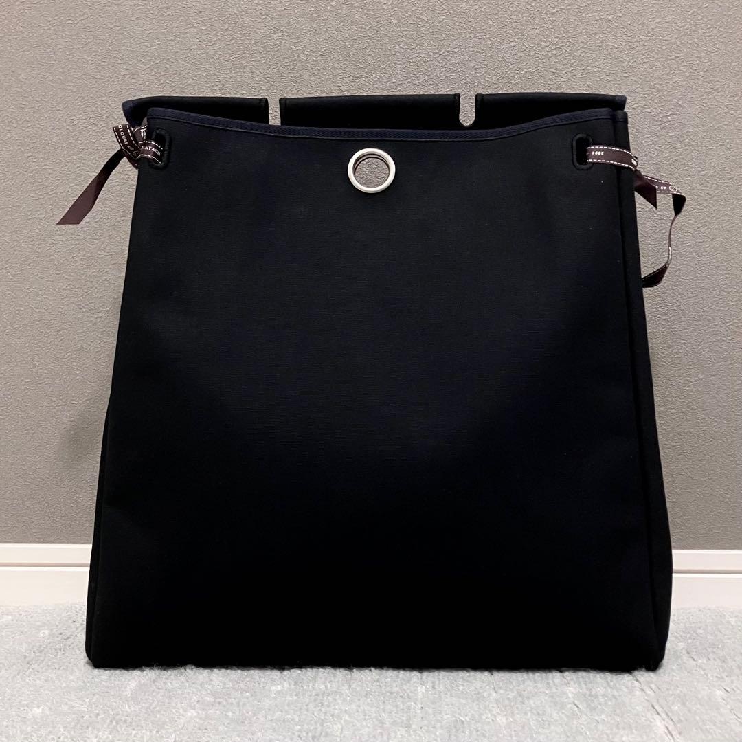 エルメス［エールバッグ］MM用　替えバッグ　ブラック　キャンバス　シルバー金具