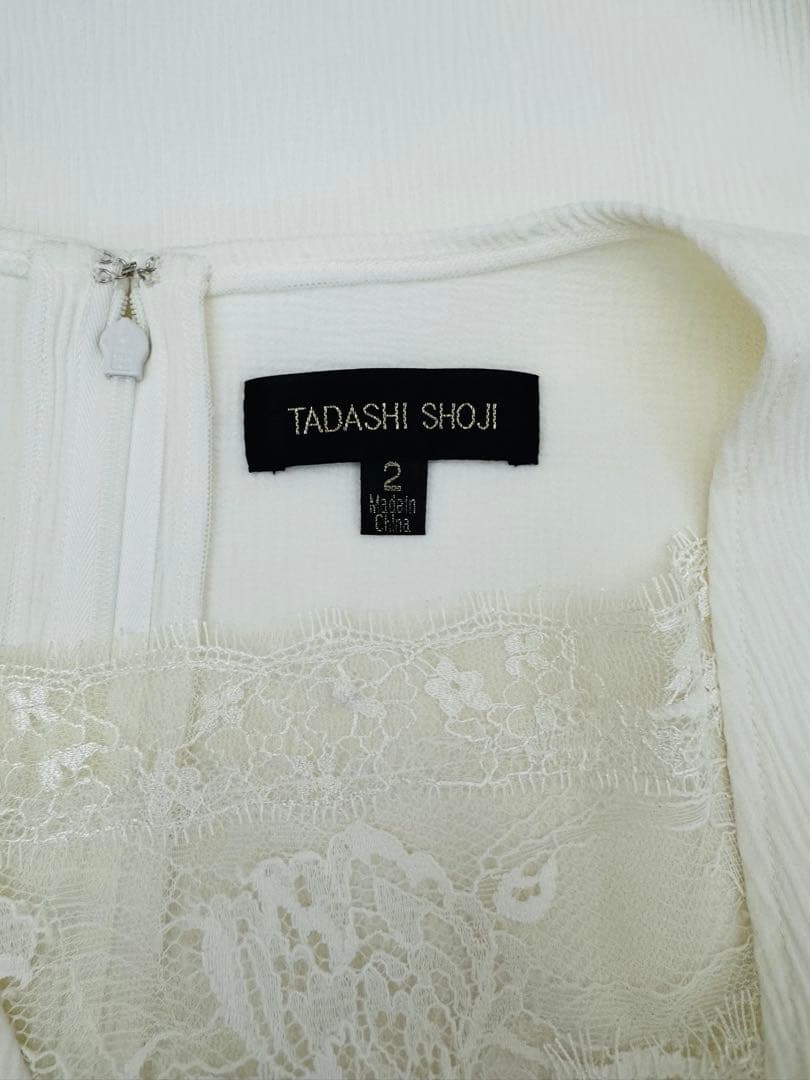 【新品】TADASHI SHOJI テクスチャードクレープ カクテルドレス