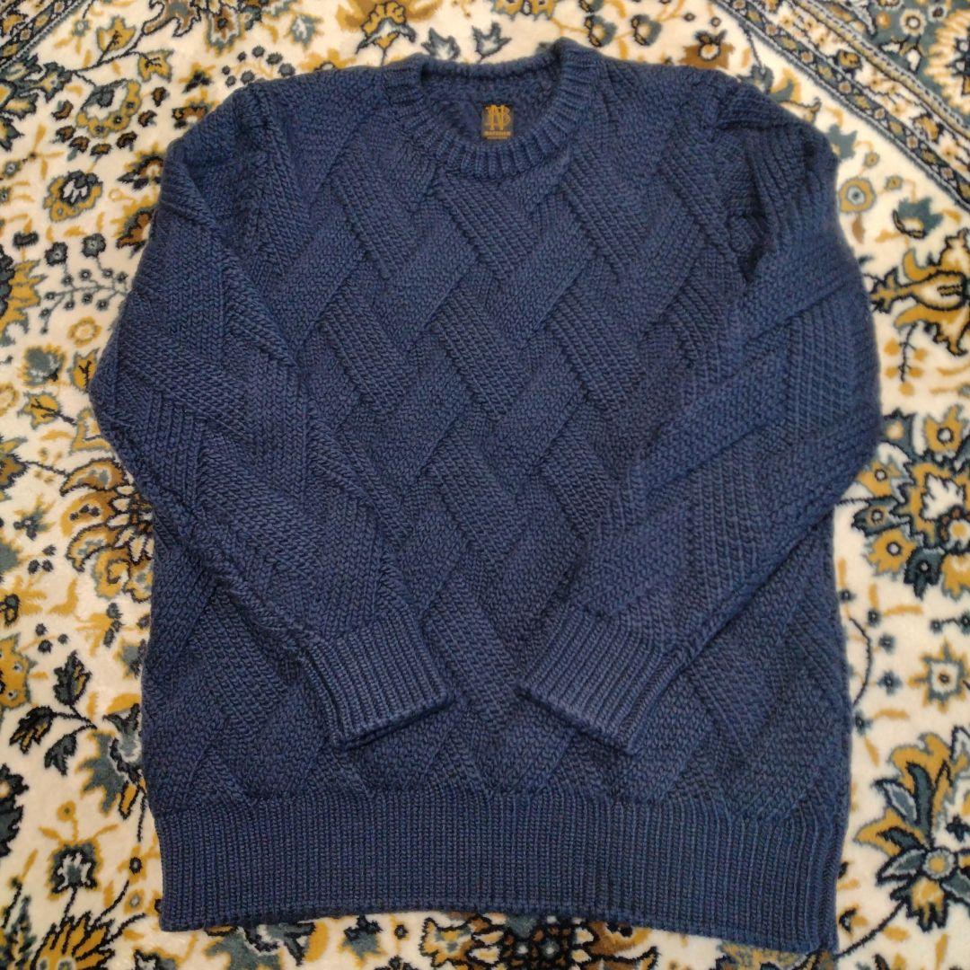 MサイズBATONERケーブルニットセーター
