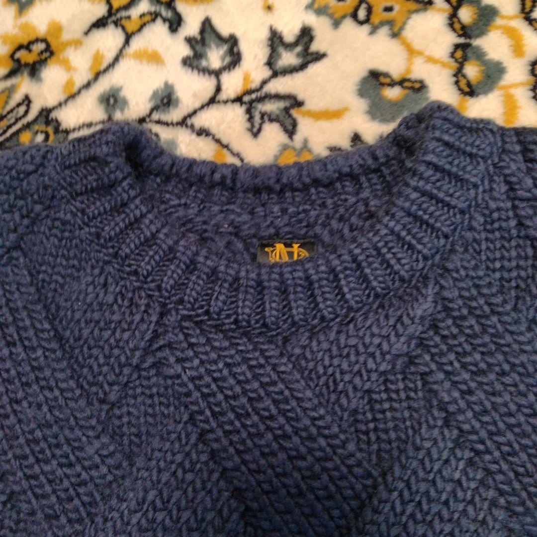 MサイズBATONERケーブルニットセーター