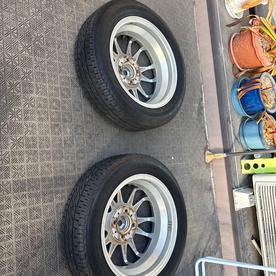 ブリヂストンネクストリー14インチ タイヤ・ホイール４本セット